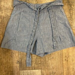 J.Crew Denim Shorts with pockets and belt size 4.
